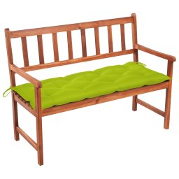 vidaXL tömör akácfa kerti pad párnával 120 cm