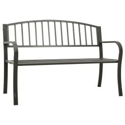 vidaXL szürke kerti acélpad 125 cm