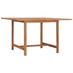 vidaXL tömör tíkfa kerti asztal 120 x 120 x 75 cm