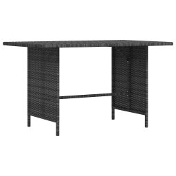 vidaXL szürke polyrattan kerti étkezőasztal 110 x 70 x 65 cm