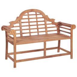 vidaXL tömör tíkfa kerti pad 127 x 58,5 x 92,5 cm