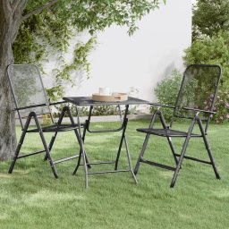 vidaXL antracitszürke expandált fém hálós kerti asztal 60 x 60 x 72 cm