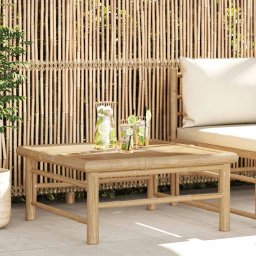 vidaXL bambusz kerti asztal 65 x 65 x 30 cm