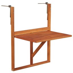 vidaXL tömör akácfa felakasztható erkély asztal 64,5 x 44 x 80 cm