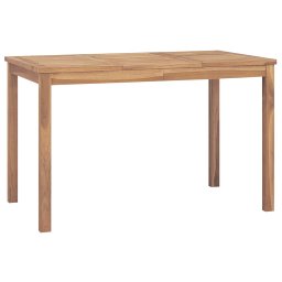 vidaXL tömör tíkfa kerti étkezőasztal 120 x 70 x 77 cm