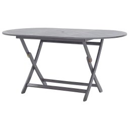 vidaXL tömör akácfa összecsukható kerti asztal 160 x 85 x 75 cm