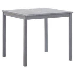 vidaXL szürke tömör akácfa kerti asztal 80 x 80 x 74 cm