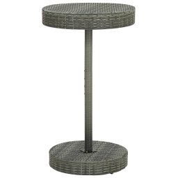 vidaXL szürke polyrattan kerti asztal 60,5 x 106 cm