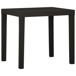 vidaXL antracitszürke műanyag kerti asztal 79 x 65 x 72 cm