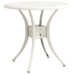 vidaXL fehér öntött alumínium kerti asztal 78 x 78 x 72 cm