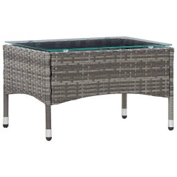 vidaXL szürke polyrattan dohányzóasztal 60 x 40 x 36 cm