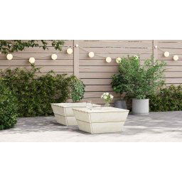 vidaXL 2 db impregnált lucfenyő kerti asztal 60 x 60 x 30 cm