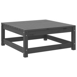 vidaXL szürke tömör fenyőfa kerti lábtartó 70 x 70 x 30 cm