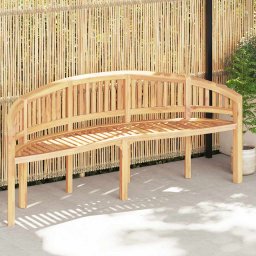 vidaXL tömör tíkfa banán alakú pad 200 cm