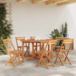vidaXL tömör akácfa kerti asztal 130 x 90 x 72 cm