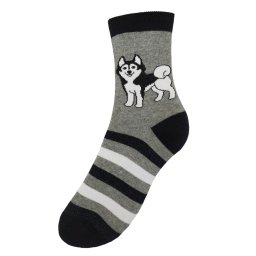 Nagy husky csíkokkal - nõi bokazokni