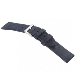 STAILER Premium Alaska nubuck bőr óraszíj, kék 22/20 L