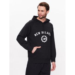 New Balance Pulóver Dukserica Sport Seasonal French Terry MT31901 Fekete Relaxed Fit