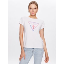 Guess Blúz Flowers Triangle W3GI39 K68D2 Fehér Oversize