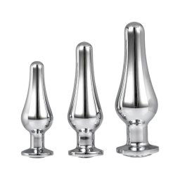 Gleaming Love - anál csúcs plug szett - ezüst (3 részes)