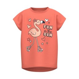 NAME IT Póló 13215037 Narancssárga Loose Fit