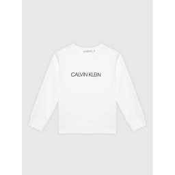 Calvin Klein Jeans Pulóver Unisex Institutional Logo IU0IU00162 Fehér Regular Fit