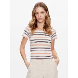 BDG Urban Outfitters Felső BDG STRIPED BABY 76471473 Ekru Slim Fit