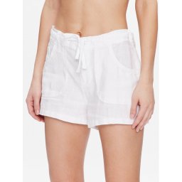 BDG Urban Outfitters Szövet rövidnadrág BDG LINEN 5 POCKET SHORT 76475557 Fehér Fitted Fit