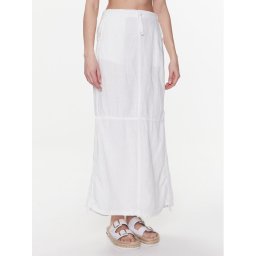 BDG Urban Outfitters Maxi szoknya BDG BAGGY LINEN SKIRT 76472083 Fehér