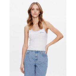 BDG Urban Outfitters Felső BDG SCOOP CONSTITCH VEST 76466317 Fehér Slim Fit