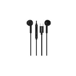 Astrum EB500 type-C sztereó headset mikrofonnal, hangerőszabályozóval, fekete