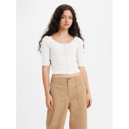 Levi's® Póló Dry Goods Pointelle A47690001 Fehér Slim Fit