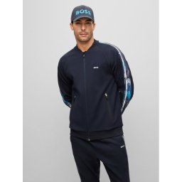 Boss Pulóver 50483951 Sötétkék Relaxed Fit