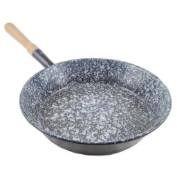 Szeletsütő 30 cm fa nyéllel zománcozott II.o. TEFSZ30FANY