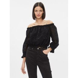 Guess Blúz Rafa W3GH95 WFDC0 Fekete Regular Fit