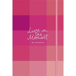 SHKOLYARYK Jegyzetfüzet, A5, vonalas, sima, pontrácsos, 96 lap, keményfedeles, SHKOLYARYK "Live in the moment", vegyes minta