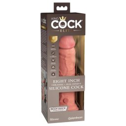 King Cock Elite 8 - tapadókorongos vibrátor (20 cm, testszínű)