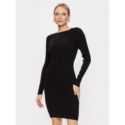Hugo Kötött ruha 50482429 Fekete Slim Fit