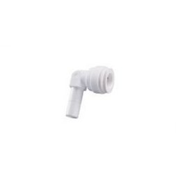 Tömlős "L" könyök bekötő idom (pipa) 1/4" cső x 1/4" tömlő vég - Quick