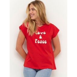 Kaffe Póló Yrma 10507285 Piros Loose Fit