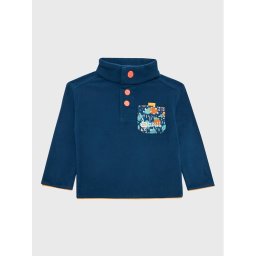 Jack Wolfskin Polár kabát Villi Button 1609951 Sötétkék Regular Fit
