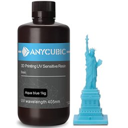 Anycubic Uv Resin, Aqua Blue 1 Lit (4701)