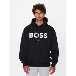 Boss Pulóver 50485316 Fekete Oversize