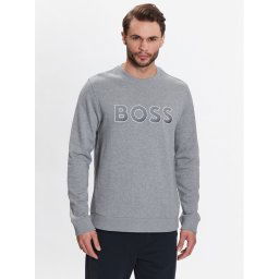 Boss Pulóver 50483018 Szürke Regular Fit