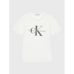 Calvin Klein Jeans Póló Monogram Logo IU0IU00267 Fehér Regular Fit