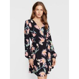 Roxy Hétköznapi ruha Party Waves Printed ERJWD03672 Fekete Regular Fit