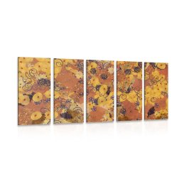 5-részes kép absztrakció G. Klimt ihlette