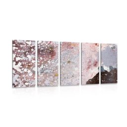 5-részes kép absztrakció enyhe színekben