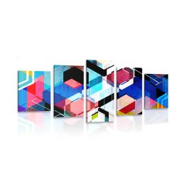 5-részes kép absztrakt geometria