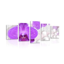 5 részes kép orchidea absztrakt kivitelben